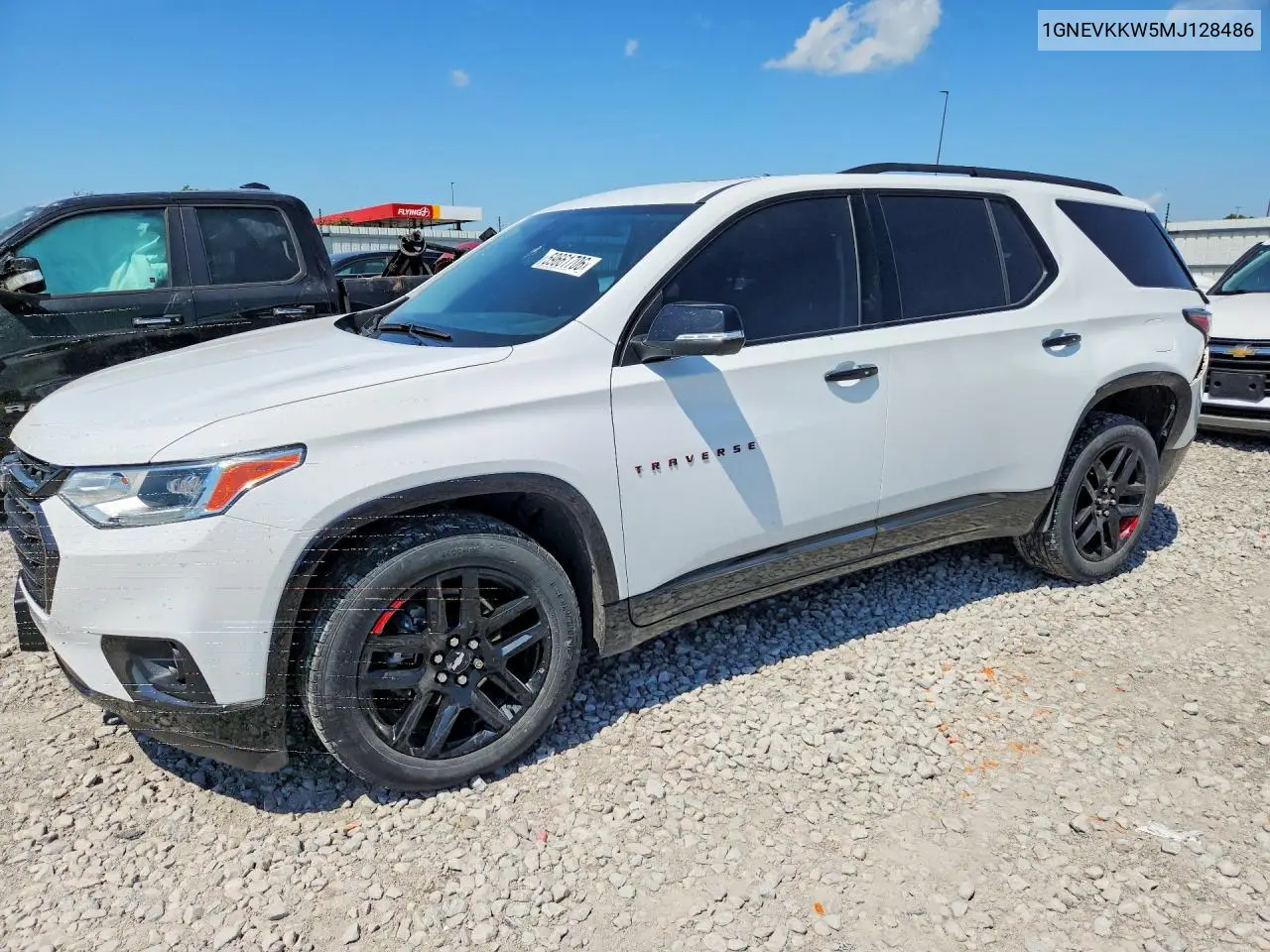 2021 Chevrolet Traverse Premier VIN: 1GNEVKKW5MJ128486 Lot: 59661706