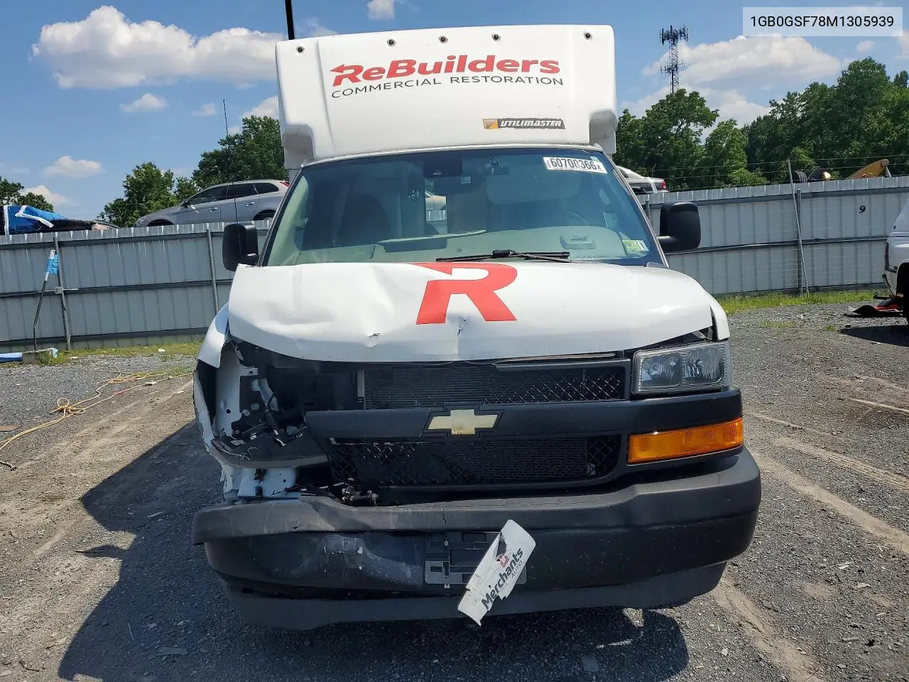 2021 Chevrolet Express Delivery Truck VIN: 1GB0GSF78M1305939 Lot: 60700366