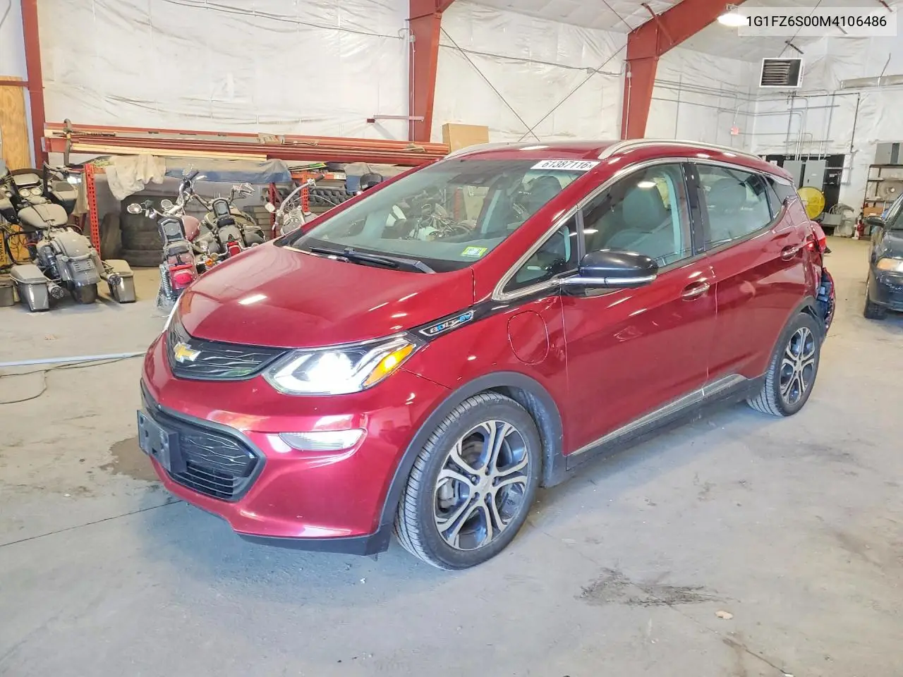2021 Chevrolet Bolt Ev Premier VIN: 1G1FZ6S00M4106486 Lot: 61387116