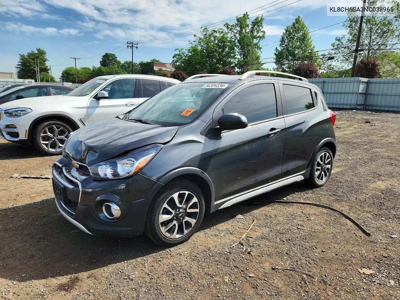 2022 Chevrolet Spark Activ VIN: KL8CH6SA3NC038965 Lot: 56304236