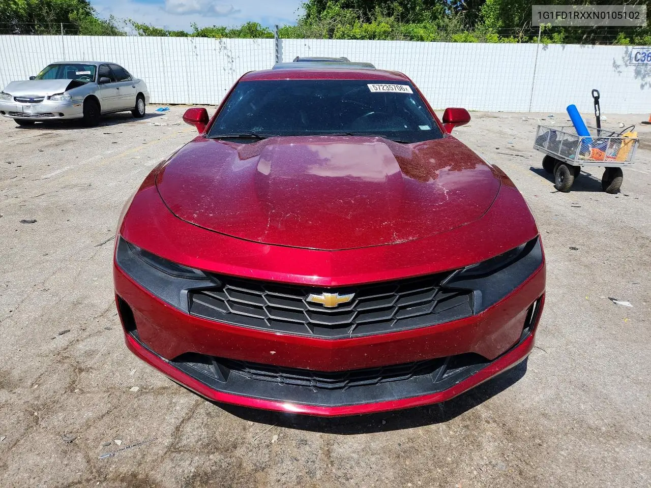 2022 Chevrolet Camaro VIN: 1G1FD1RXXN0105102 Lot: 57235706