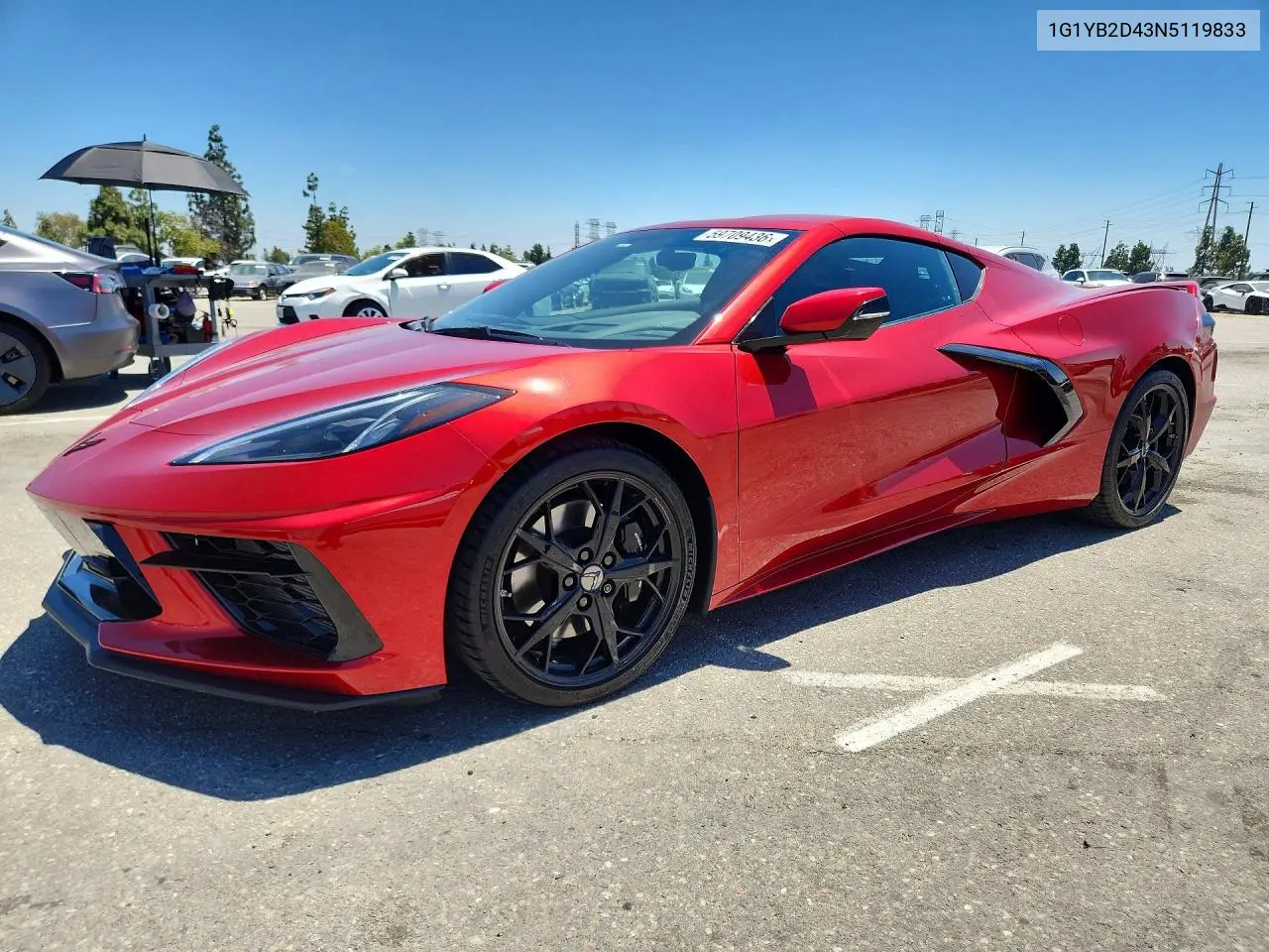 2022 Chevrolet Corvette Stingray 2Lt VIN: 1G1YB2D43N5119833 Lot: 59709436