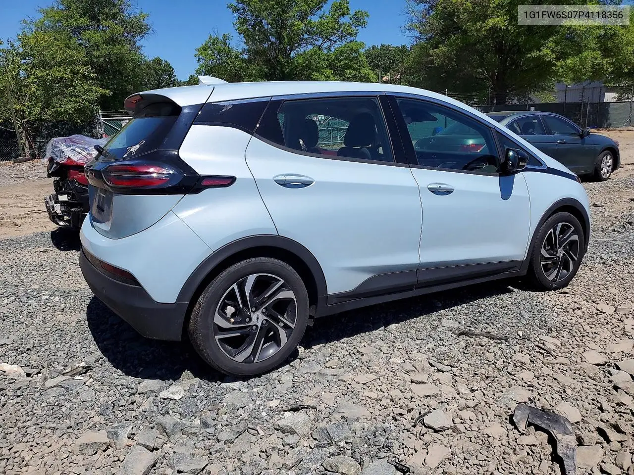 2023 Chevrolet Bolt Ev 1Lt VIN: 1G1FW6S07P4118356 Lot: 55315416
