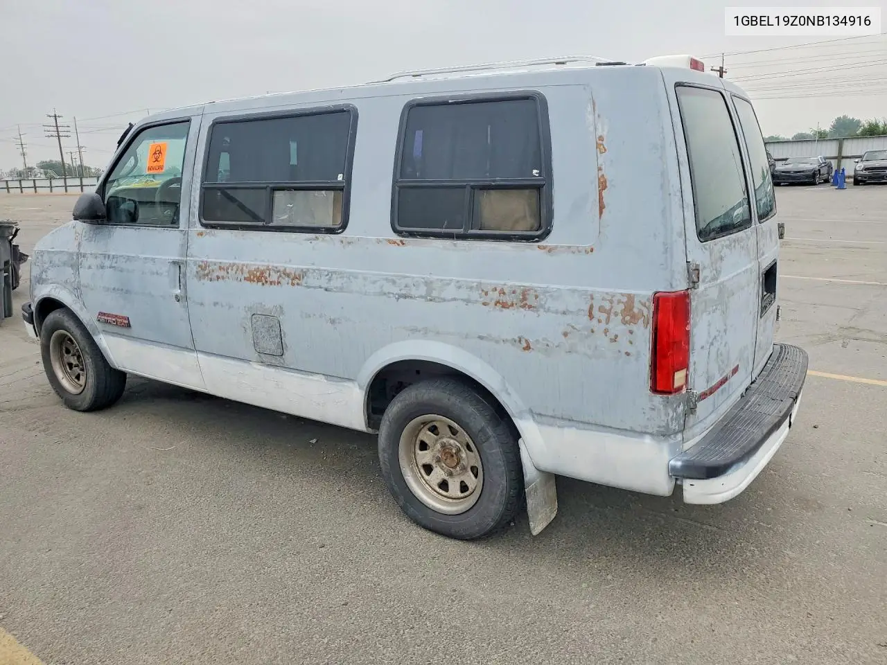 1992 Chevrolet Astro VIN: 1GBEL19Z0NB134916 Lot: 62223546