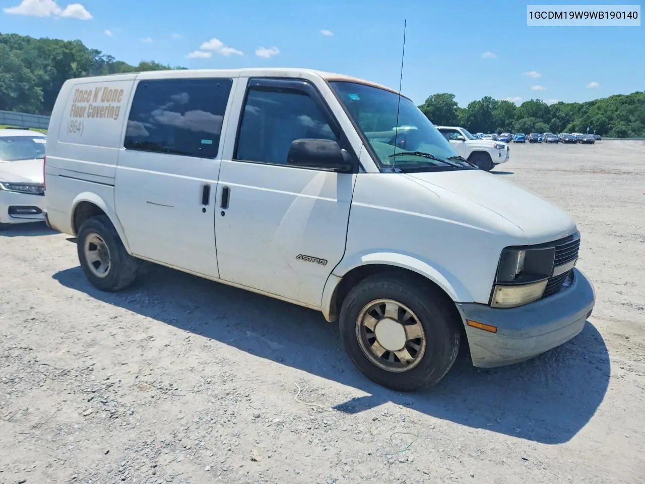 1998 Chevrolet Astro VIN: 1GCDM19W9WB190140 Lot: 61113726