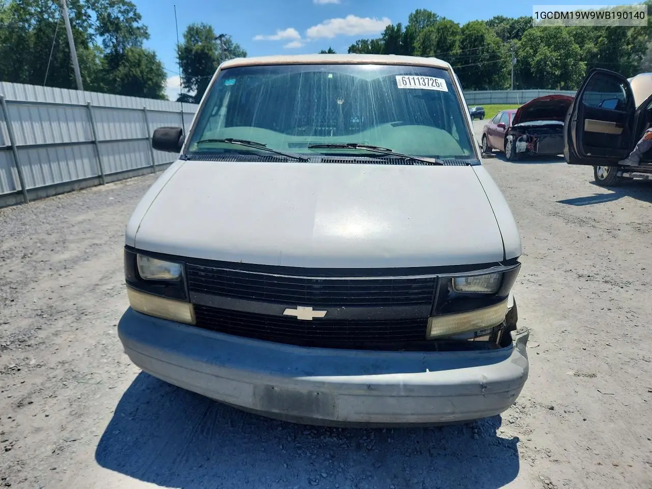 1998 Chevrolet Astro VIN: 1GCDM19W9WB190140 Lot: 61113726