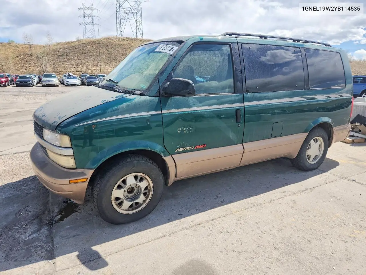 2000 Chevrolet Astro Van Delivery Van VIN: 1GNEL19W2YB114535 Lot: 49185416