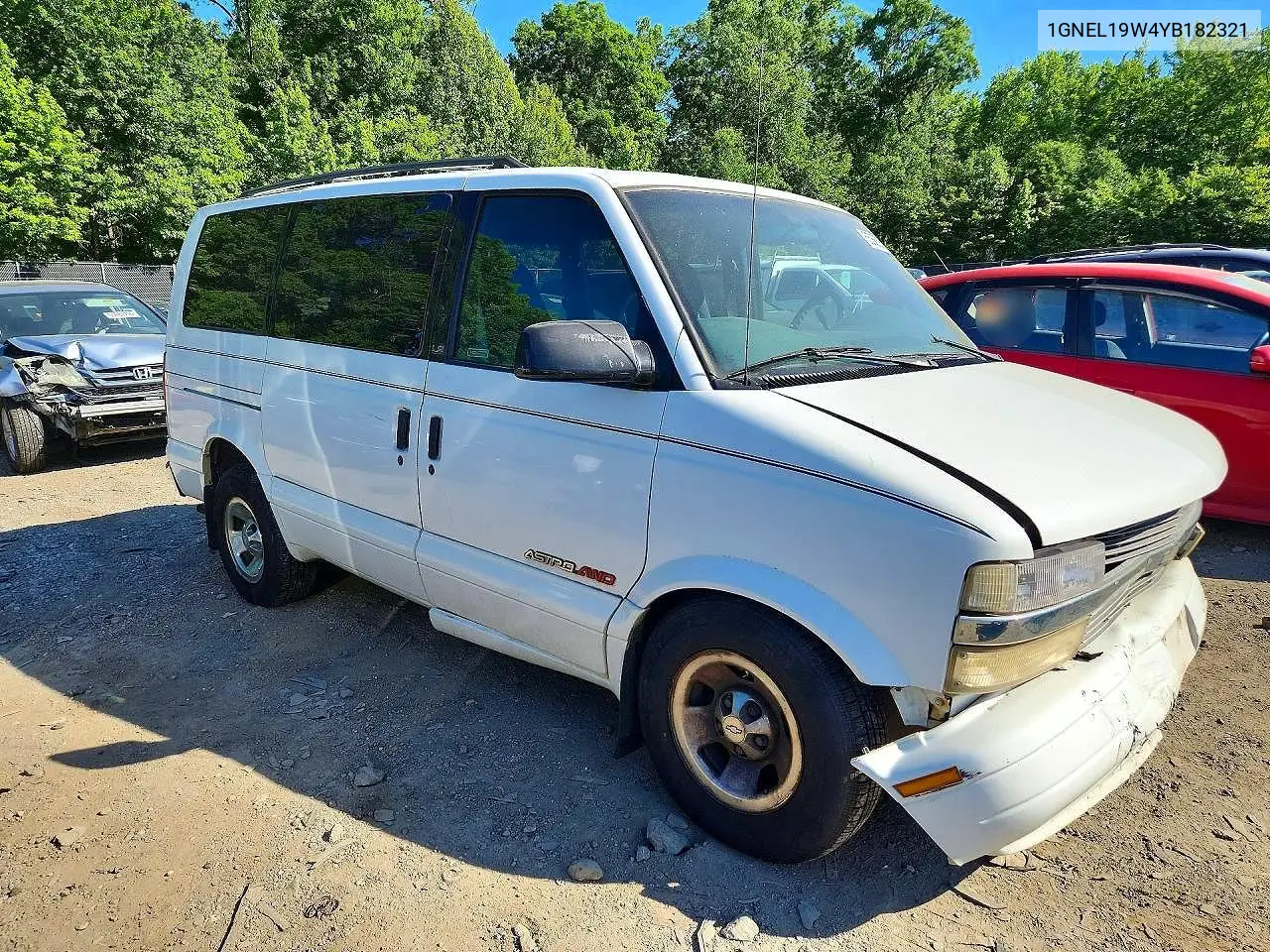 2000 Chevrolet Astro VIN: 1GNEL19W4YB182321 Lot: 55865336