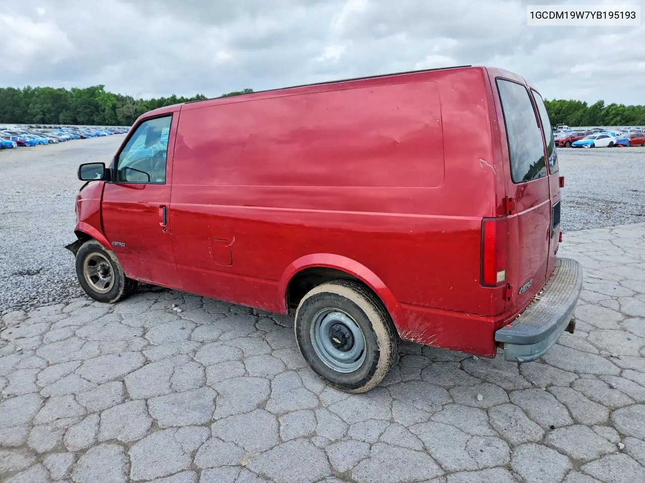 2000 Chevrolet Astro Van Delivery Van VIN: 1GCDM19W7YB195193 Lot: 56682696