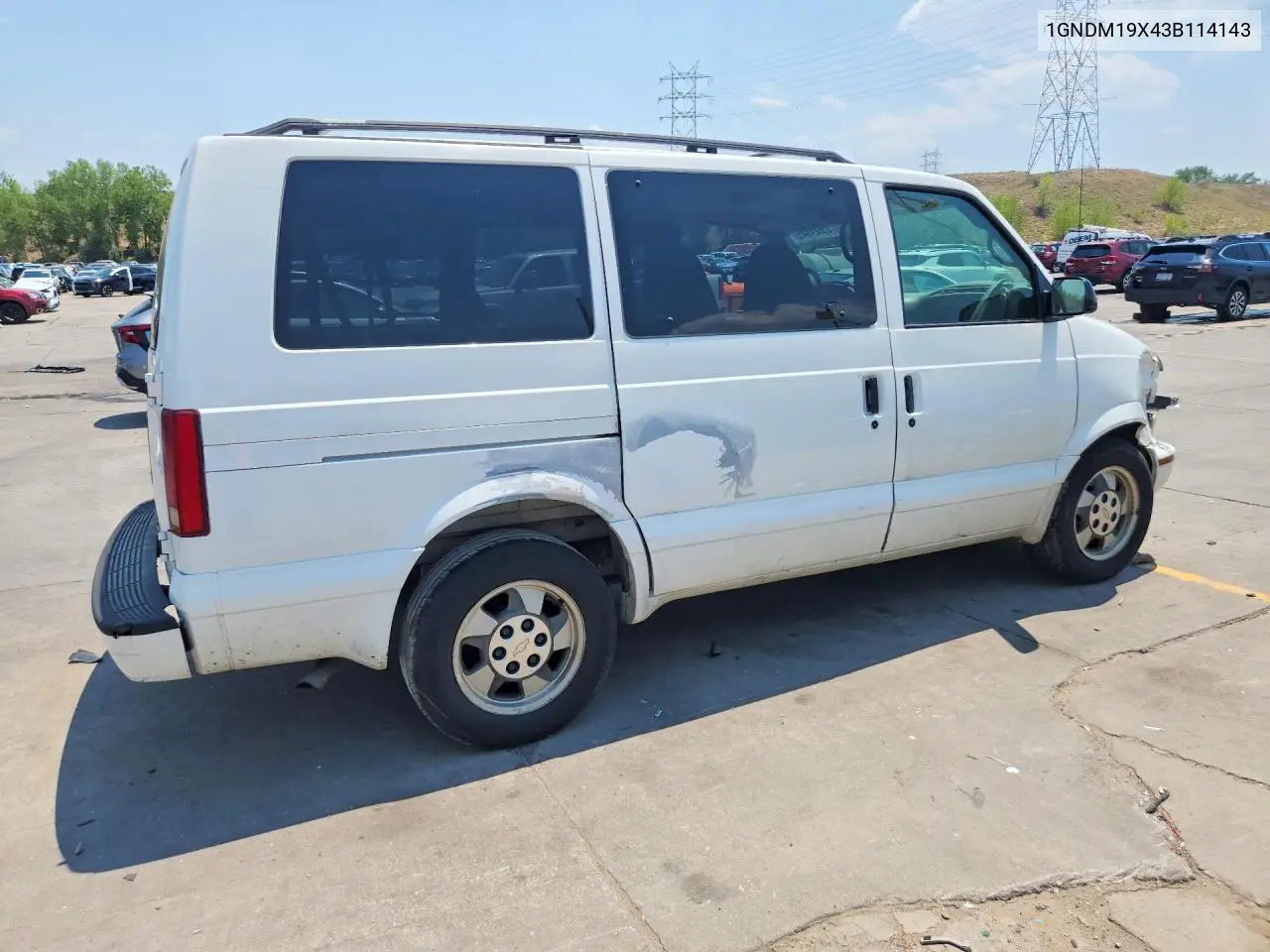 2003 Chevrolet Astro VIN: 1GNDM19X43B114143 Lot: 85624845
