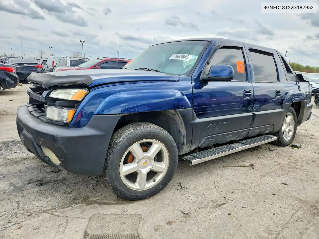 2002 Chevrolet Avalance VIN: 3GNEC13T22G187952 Lot: 47662646
