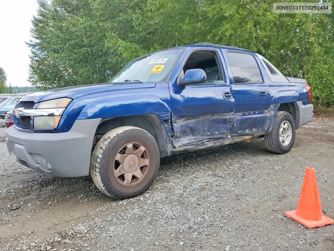 2002 Chevrolet Avalanche C1500 VIN: 3GNEC13T12G292434 Lot: 56324116
