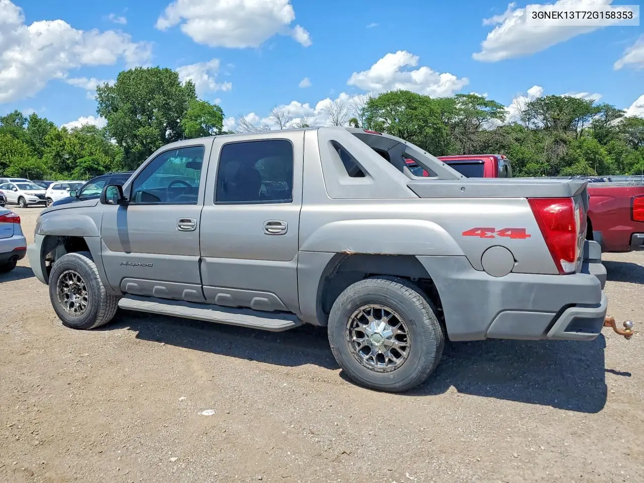 2002 Chevrolet Avalanche K1500 VIN: 3GNEK13T72G158353 Lot: 56504646