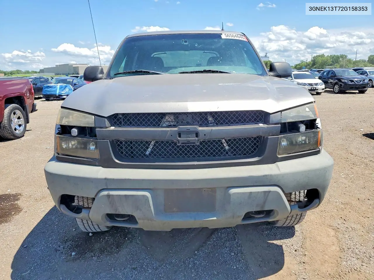 2002 Chevrolet Avalanche K1500 VIN: 3GNEK13T72G158353 Lot: 56504646