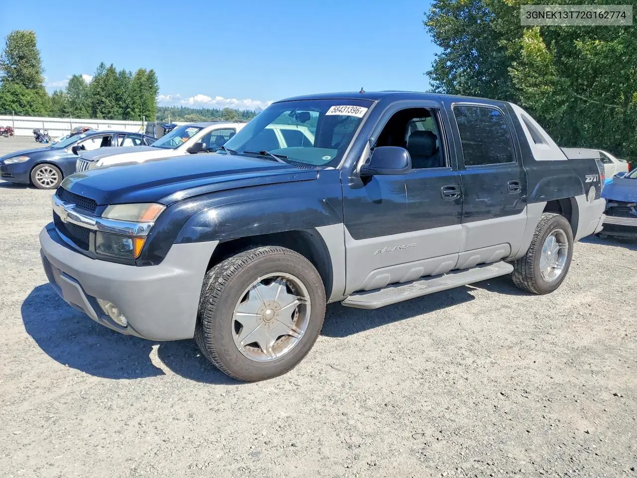 2002 Chevrolet Avalanche K1500 VIN: 3GNEK13T72G162774 Lot: 58431396