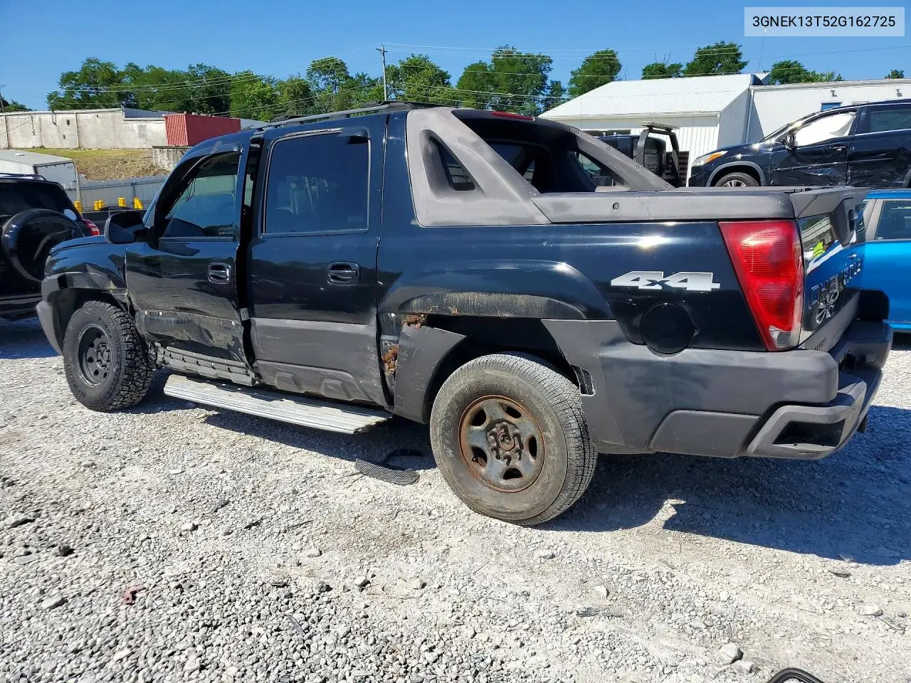 2002 Chevrolet Avalanche K1500 VIN: 3GNEK13T52G162725 Lot: 58567866