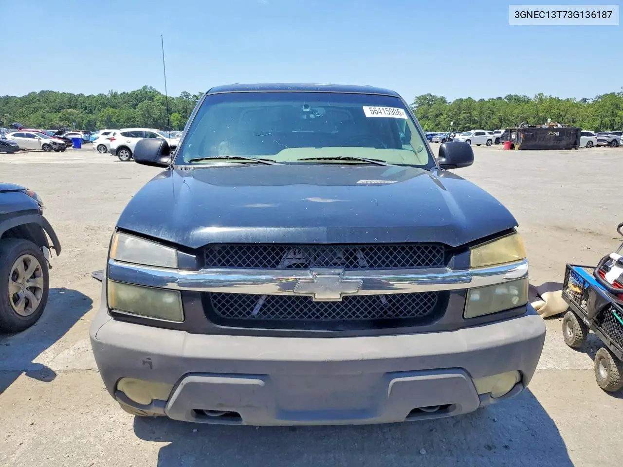 2003 Chevrolet Avalanche C1500 VIN: 3GNEC13T73G136187 Lot: 56415906