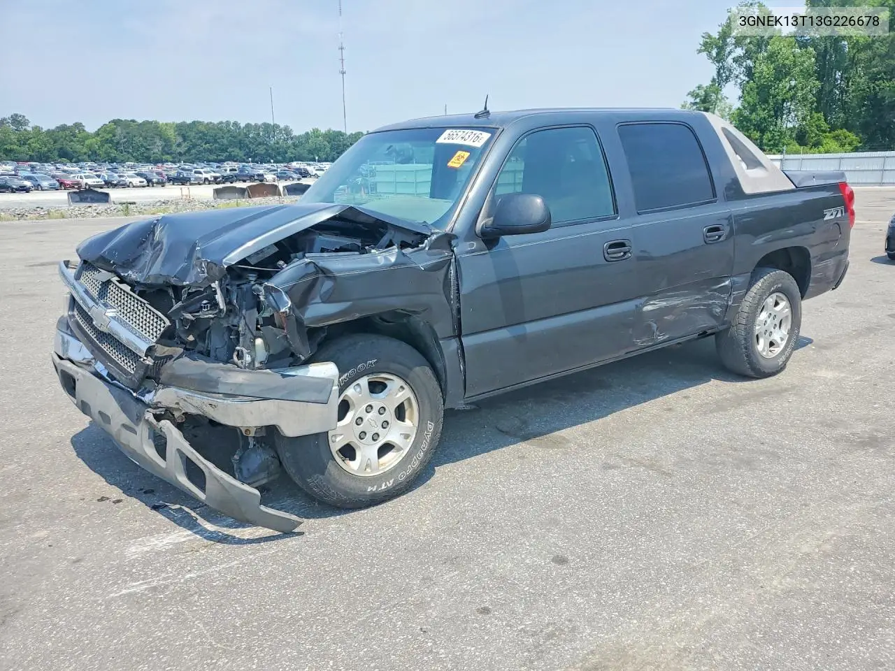 2003 Chevrolet Avalanche K1500 VIN: 3GNEK13T13G226678 Lot: 56574316