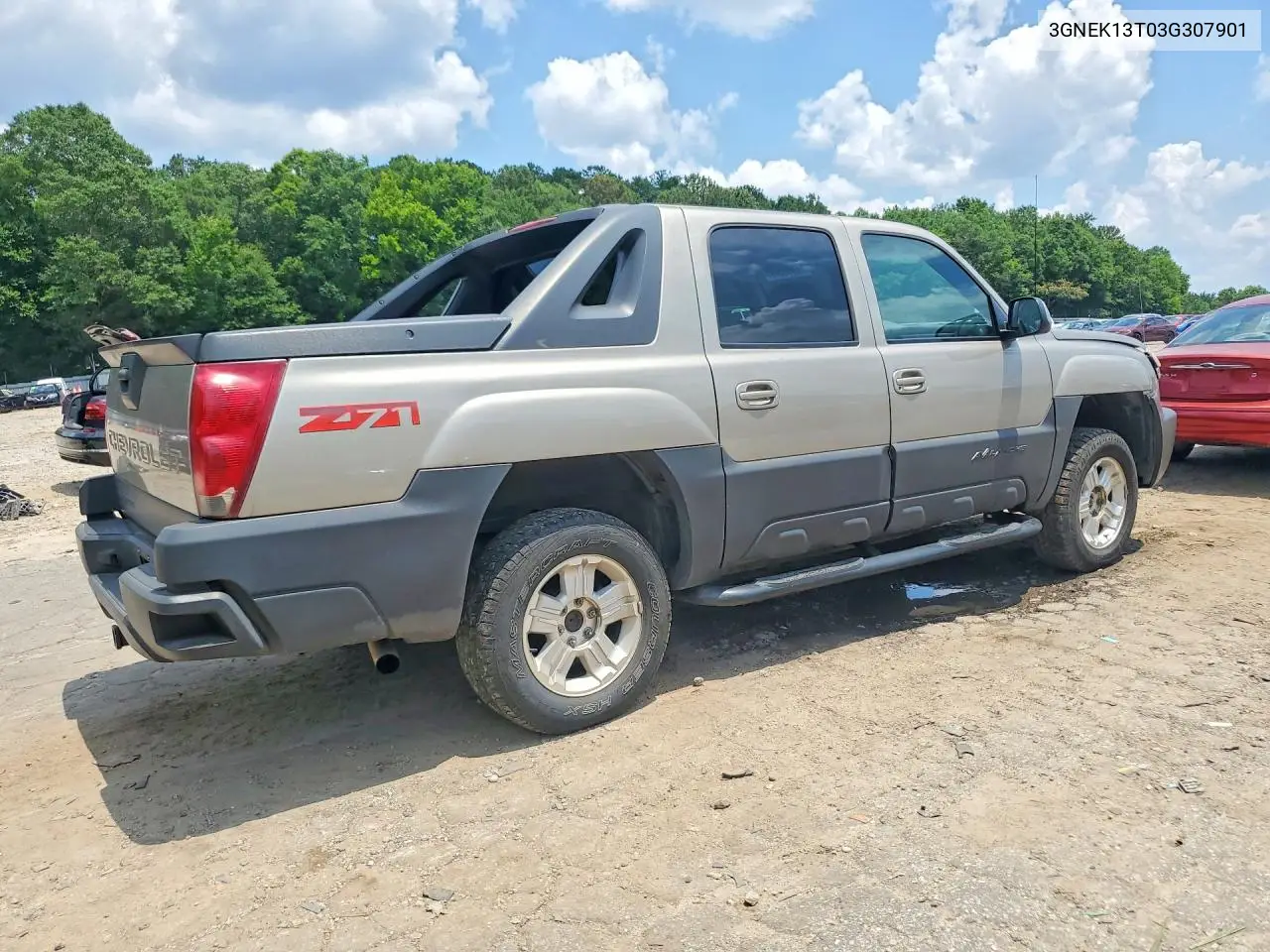 2003 Chevrolet Avalanche K1500 VIN: 3GNEK13T03G307901 Lot: 56950306
