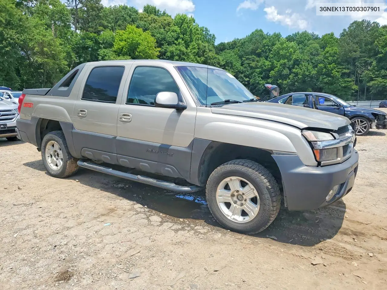 2003 Chevrolet Avalanche K1500 VIN: 3GNEK13T03G307901 Lot: 56950306