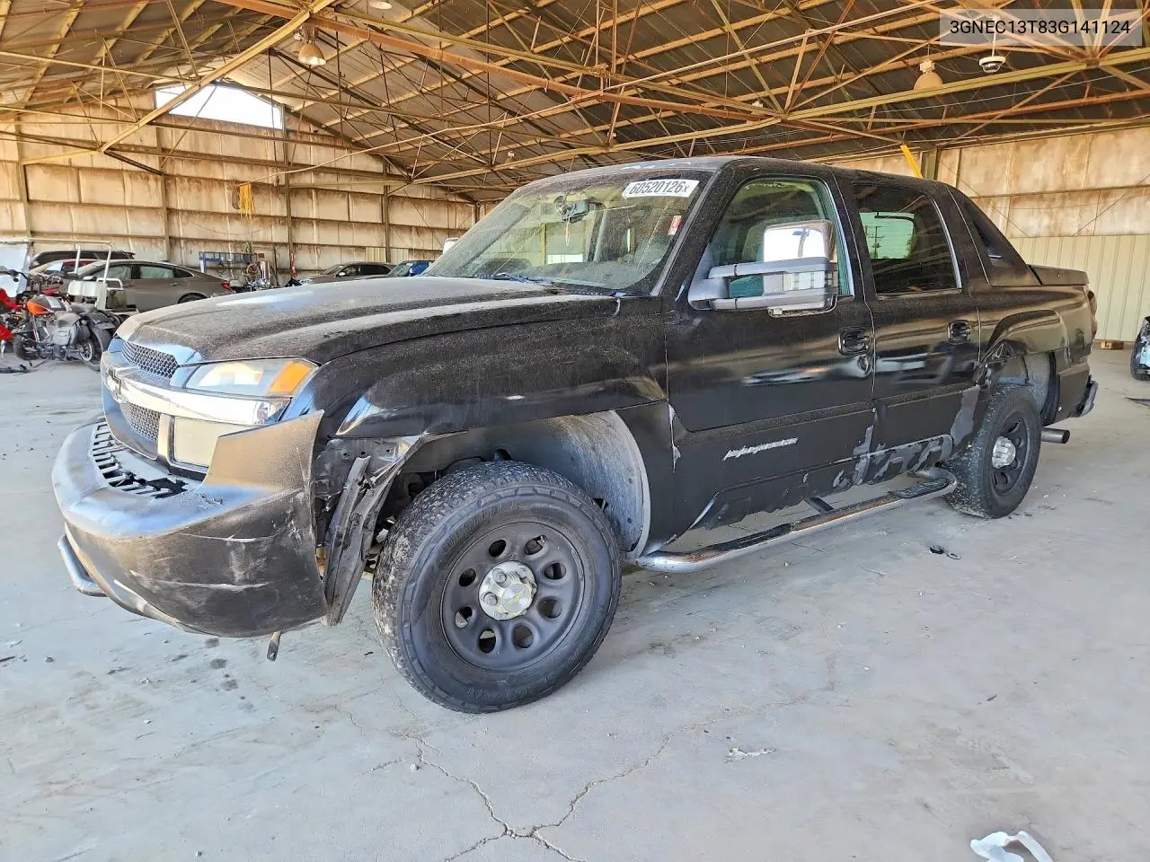 2003 Chevrolet Avalanche C1500 VIN: 3GNEC13T83G141124 Lot: 60520126