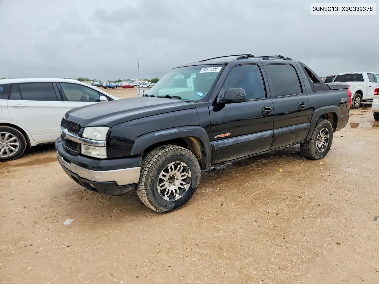 2003 Chevrolet Avalanche C1500 VIN: 3GNEC13TX3G339378 Lot: 60871306