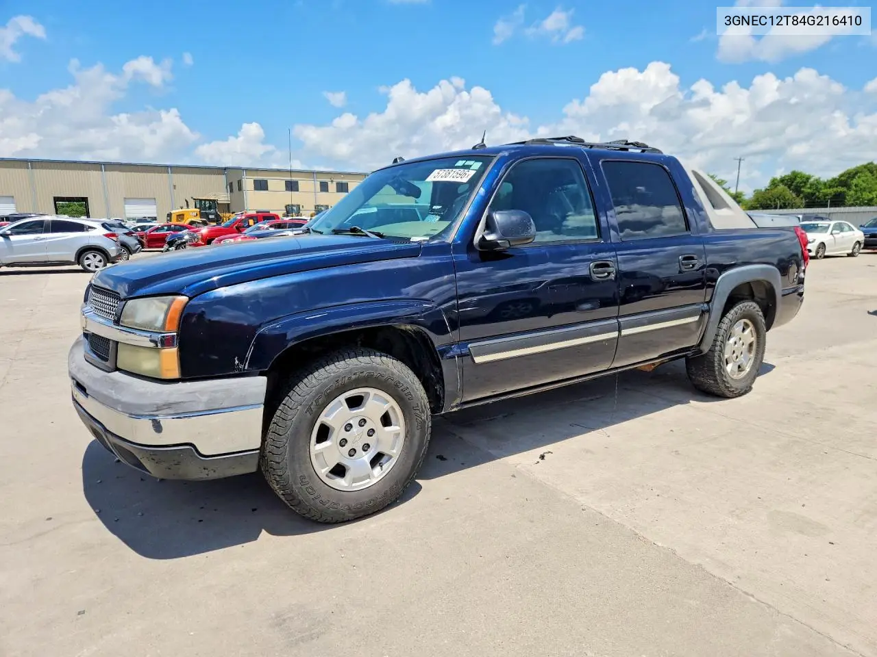 2004 Chevrolet Avalanche C1500 VIN: 3GNEC12T84G216410 Lot: 57381596