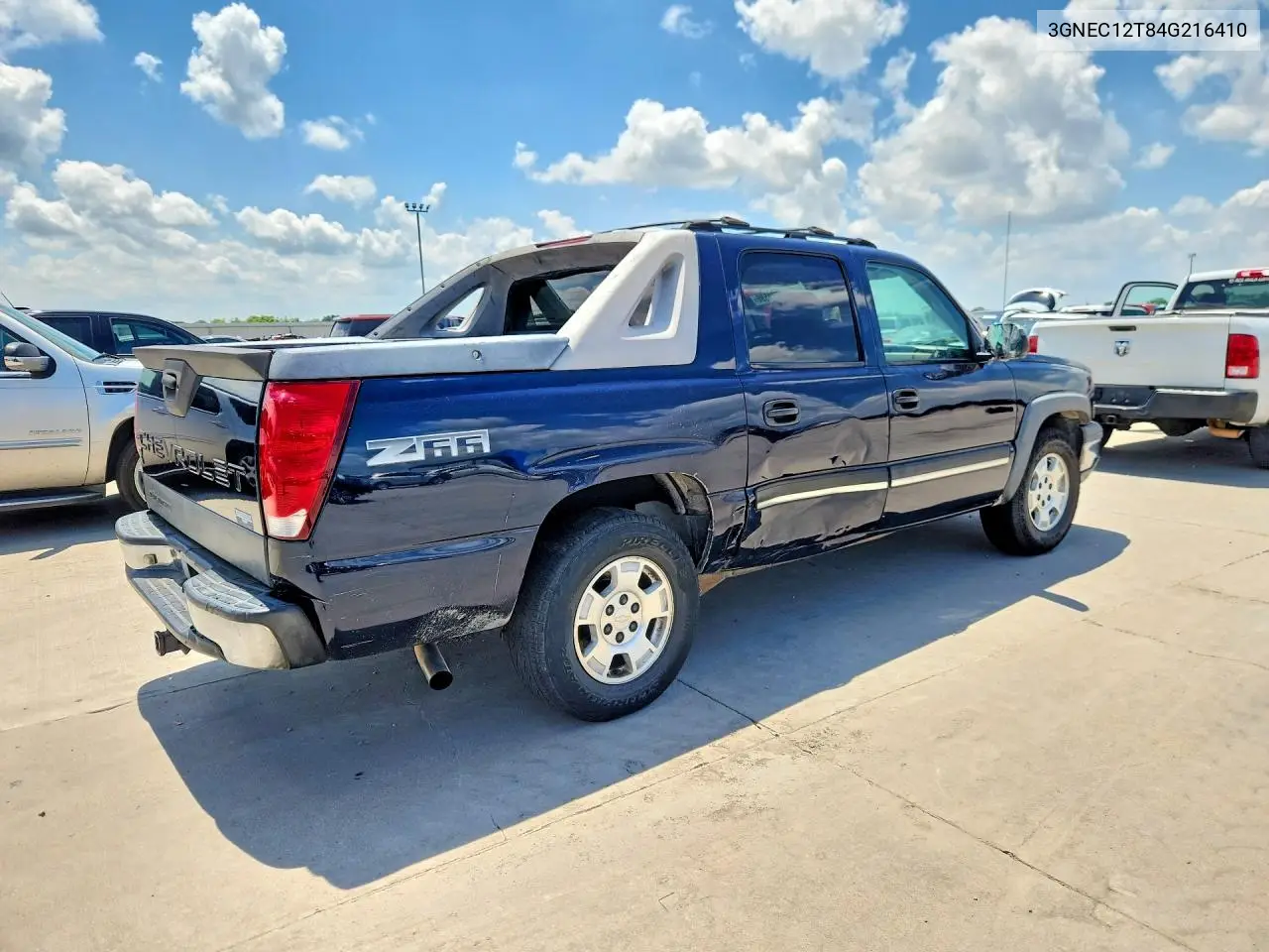 2004 Chevrolet Avalanche C1500 VIN: 3GNEC12T84G216410 Lot: 57381596