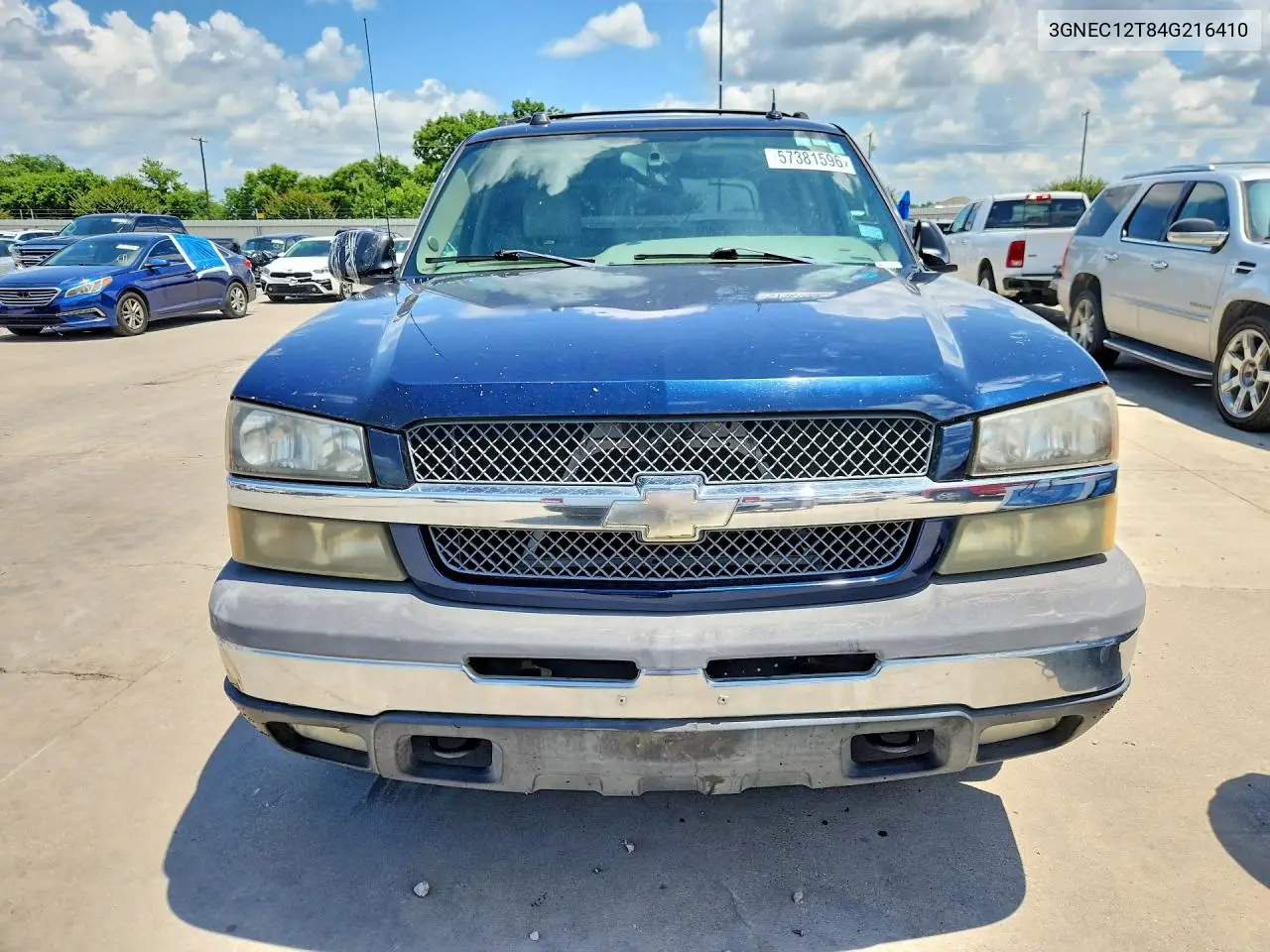2004 Chevrolet Avalanche C1500 VIN: 3GNEC12T84G216410 Lot: 57381596