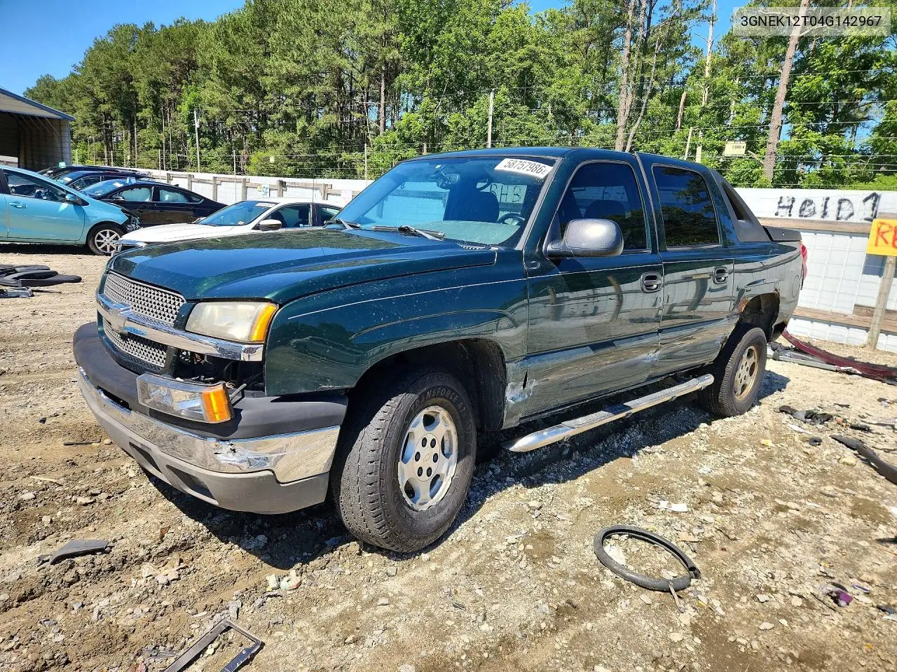 2004 Chevrolet Avalanche K1500 VIN: 3GNEK12T04G142967 Lot: 58757986