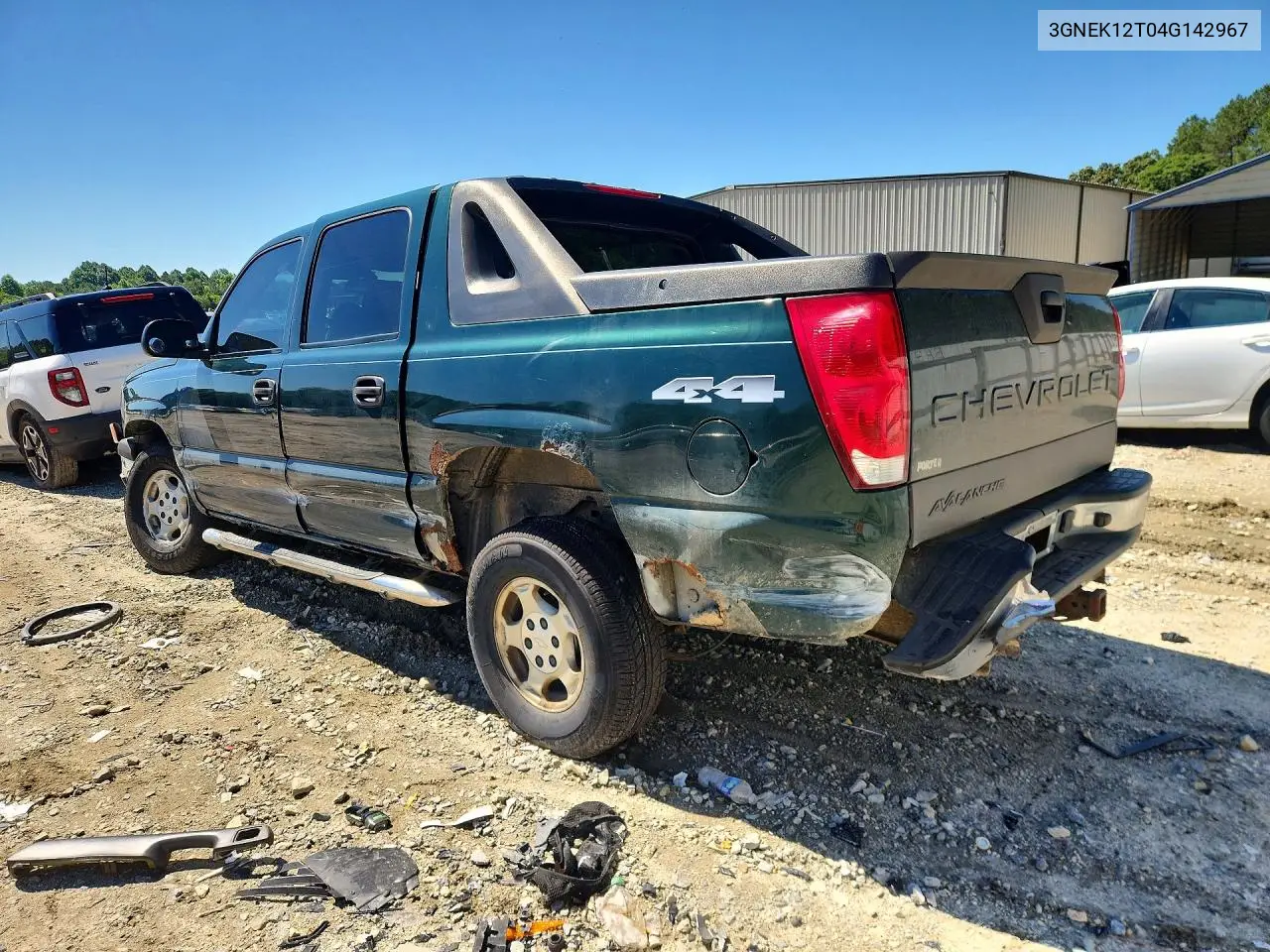2004 Chevrolet Avalanche K1500 VIN: 3GNEK12T04G142967 Lot: 58757986