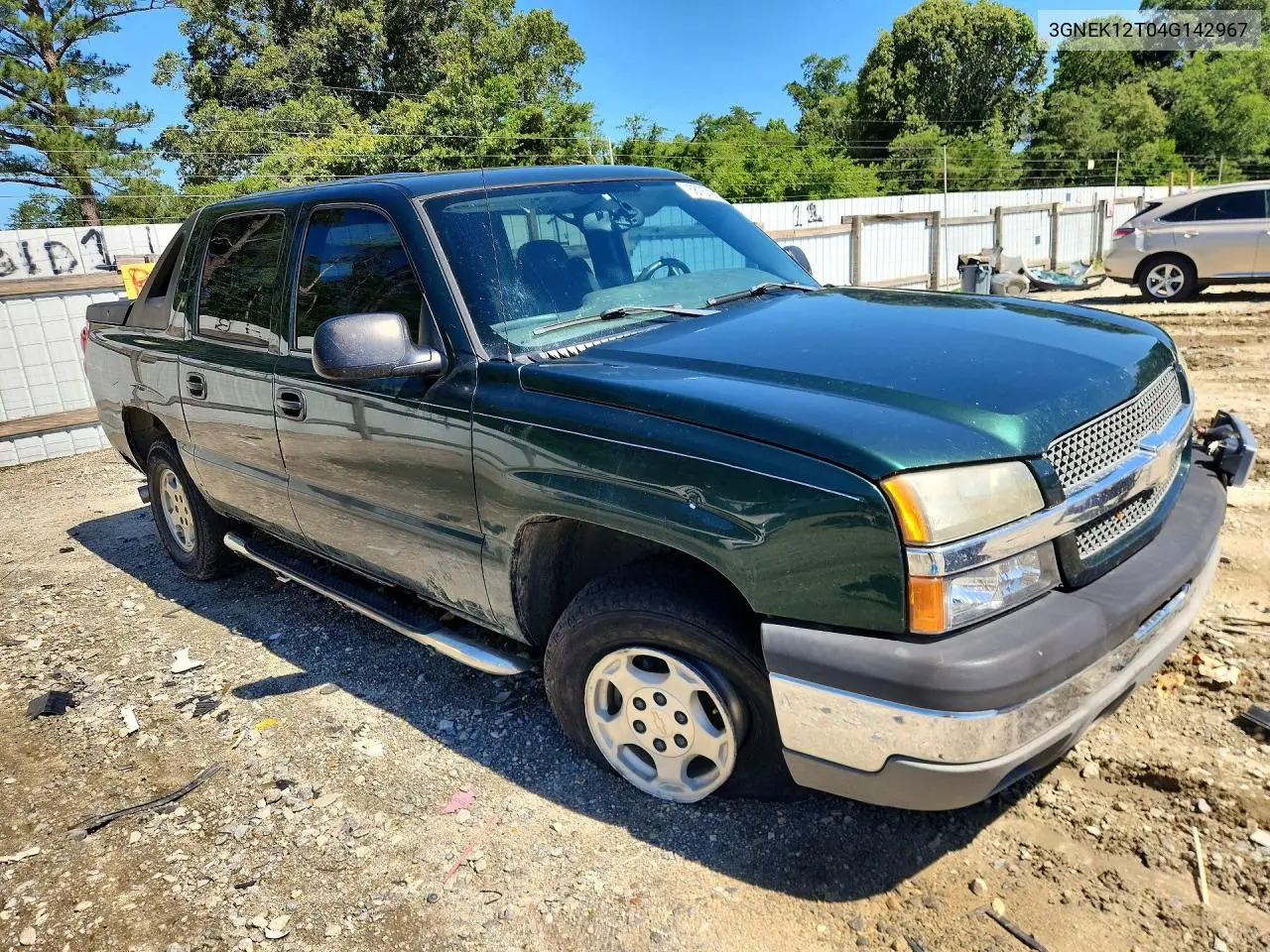 2004 Chevrolet Avalanche K1500 VIN: 3GNEK12T04G142967 Lot: 58757986