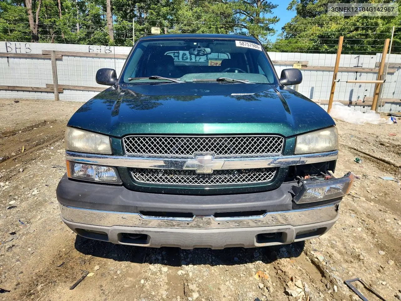 2004 Chevrolet Avalanche K1500 VIN: 3GNEK12T04G142967 Lot: 58757986