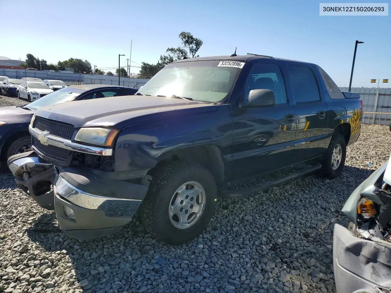 2005 Chevrolet Avalanche K1500 VIN: 3GNEK12Z15G206293 Lot: 53252896