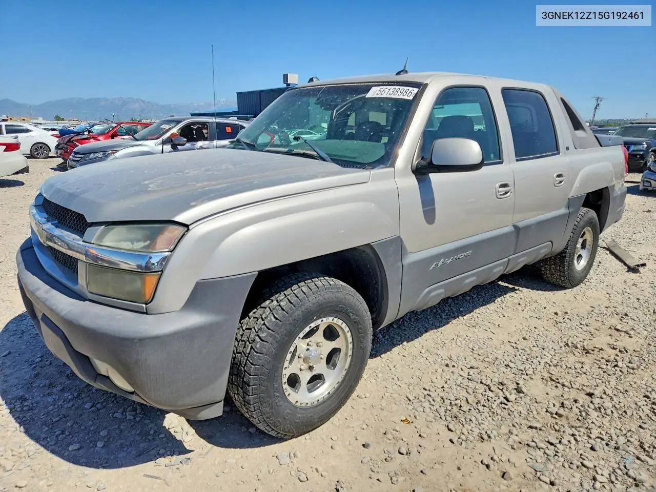 2005 Chevrolet Avalanche K1500 VIN: 3GNEK12Z15G192461 Lot: 56138986