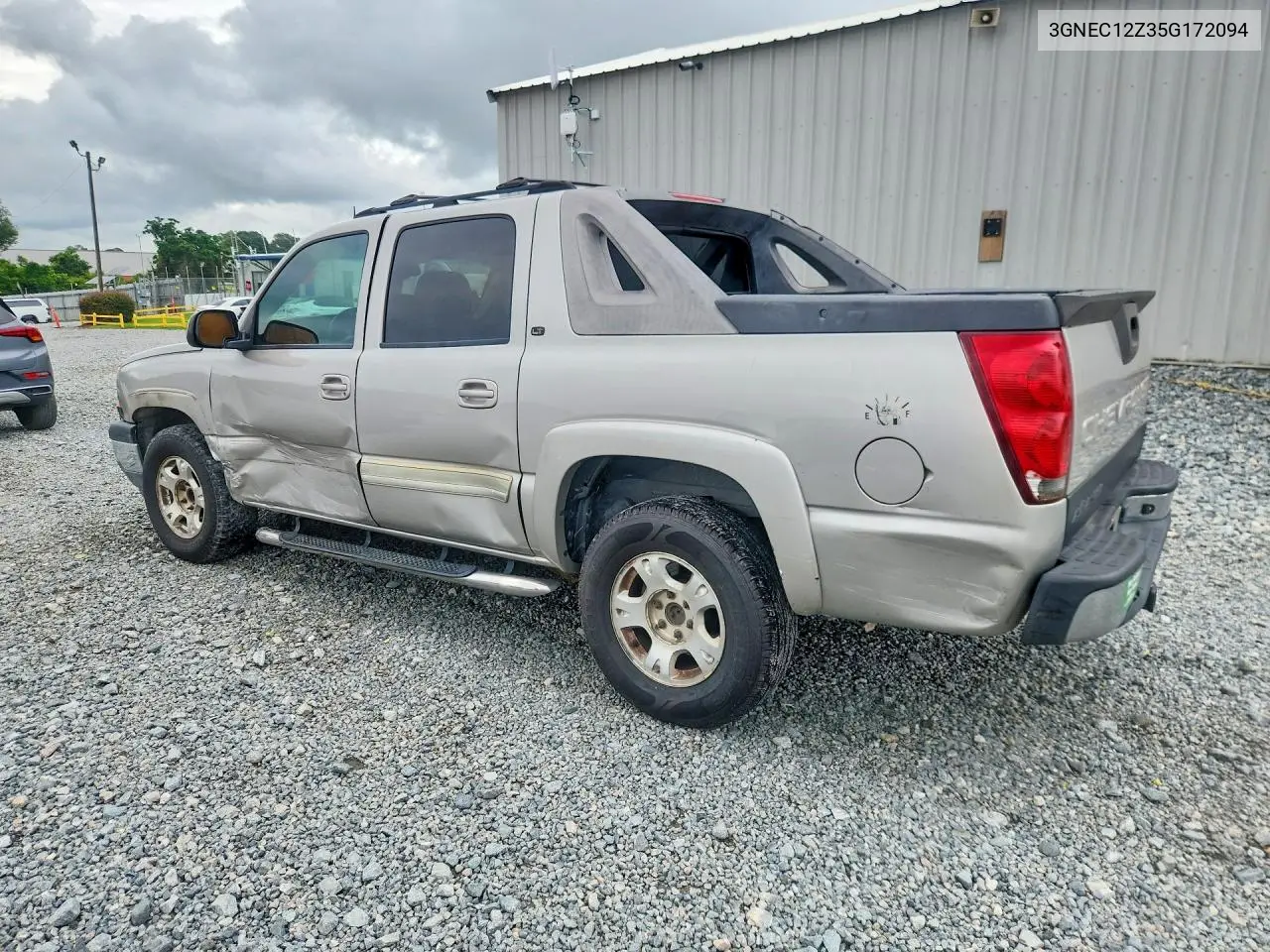 2005 Chevrolet Avalanche C1500 VIN: 3GNEC12Z35G172094 Lot: 57184566