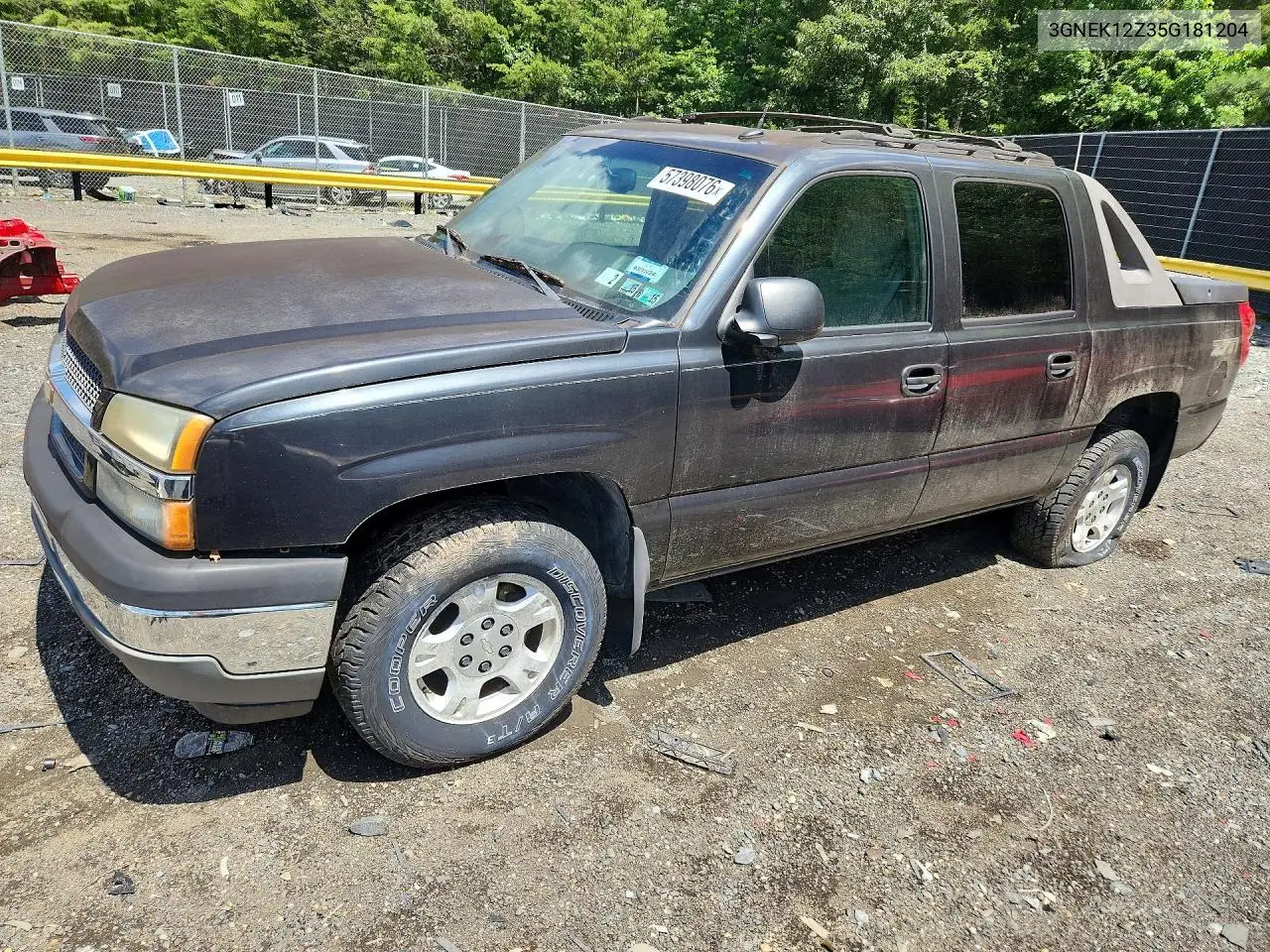 2005 Chevrolet Avalanche K1500 VIN: 3GNEK12Z35G181204 Lot: 57398076