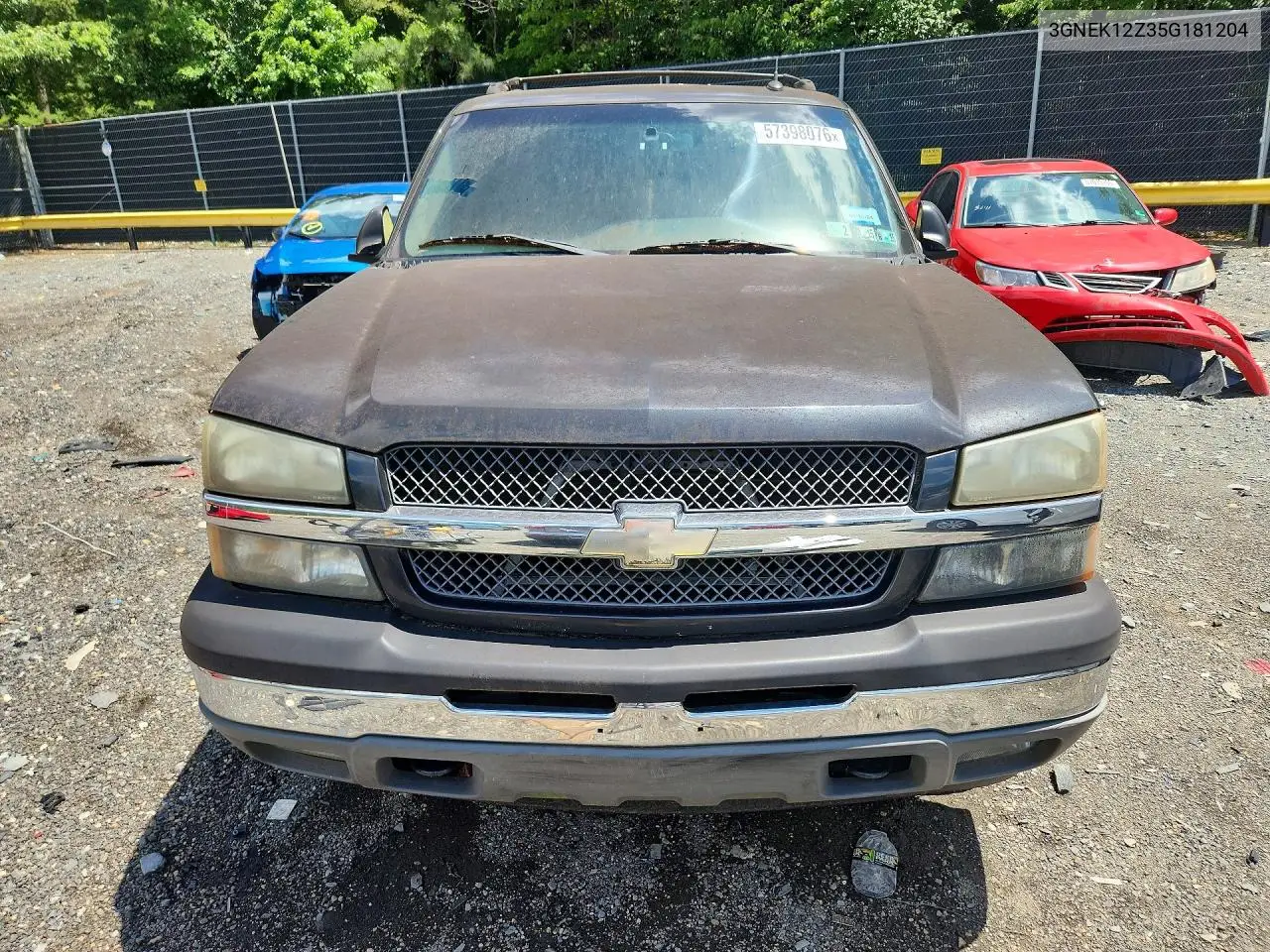 2005 Chevrolet Avalanche K1500 VIN: 3GNEK12Z35G181204 Lot: 57398076