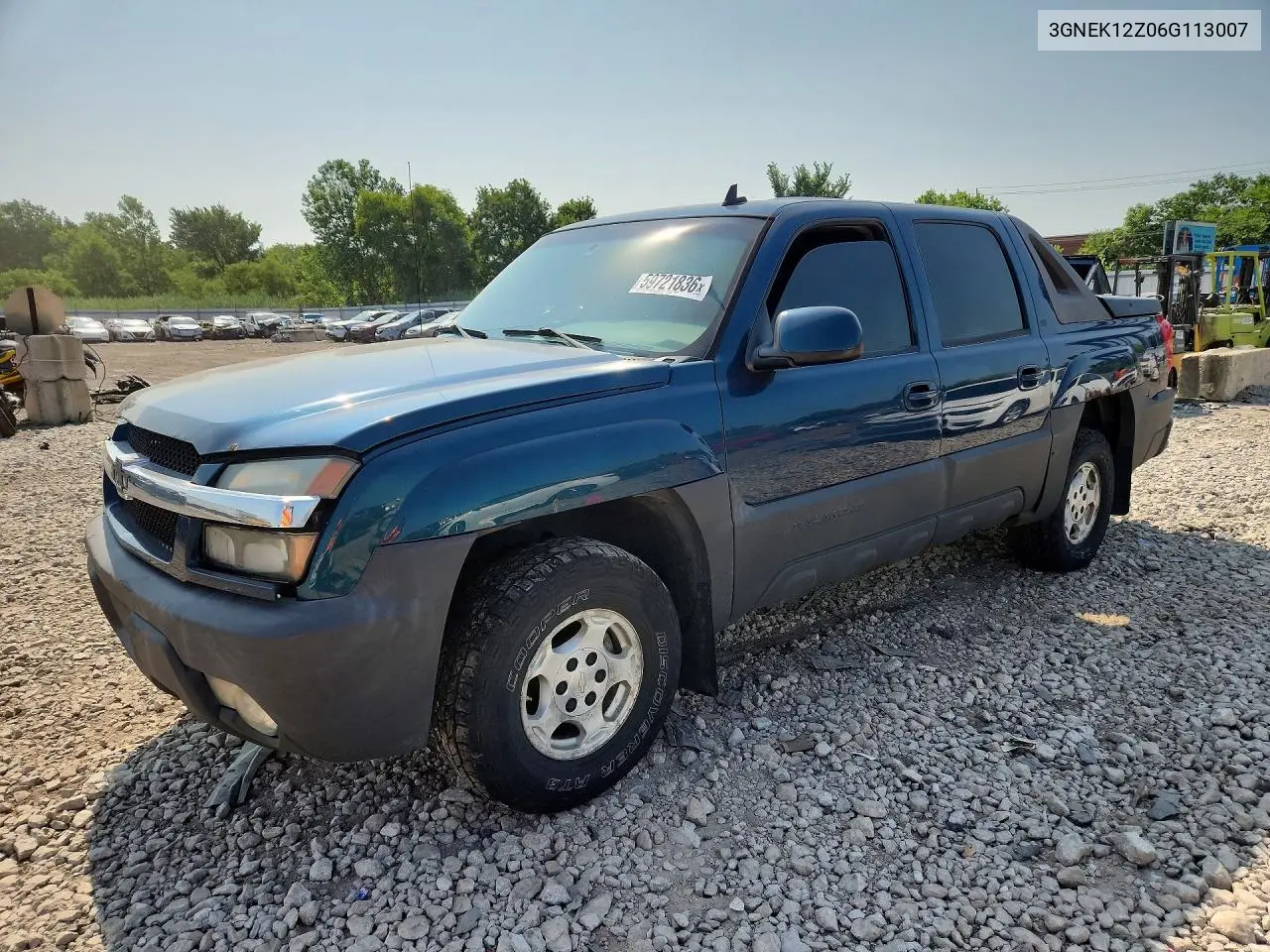 2006 Chevrolet Avalanche K1500 VIN: 3GNEK12Z06G113007 Lot: 59721836