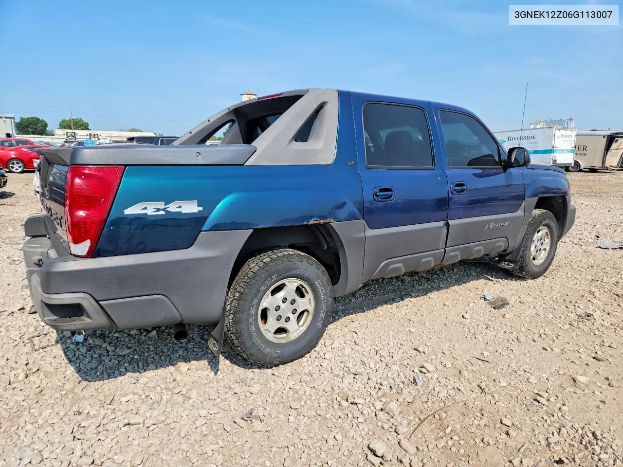 2006 Chevrolet Avalanche K1500 VIN: 3GNEK12Z06G113007 Lot: 59721836
