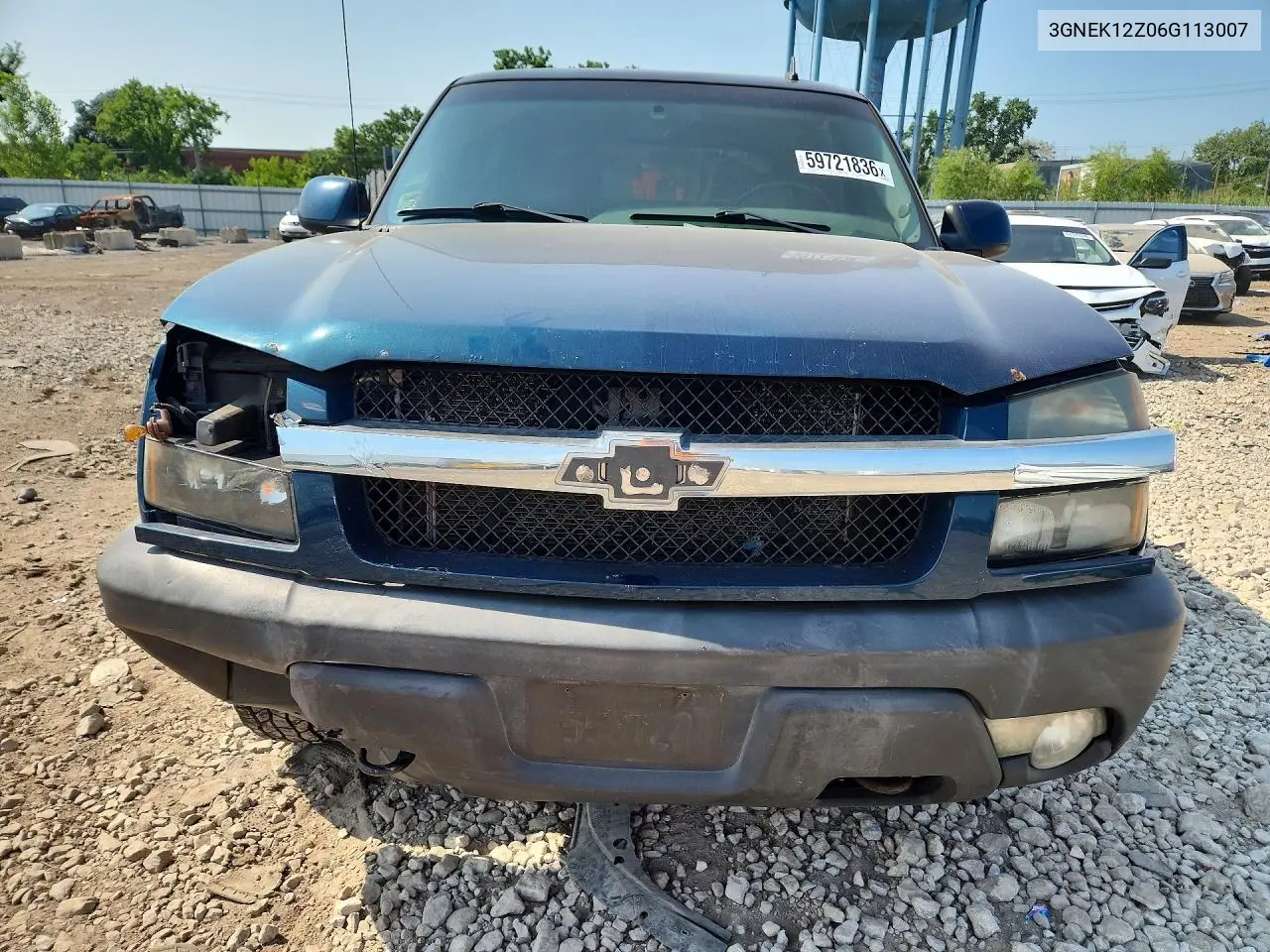 2006 Chevrolet Avalanche K1500 VIN: 3GNEK12Z06G113007 Lot: 59721836