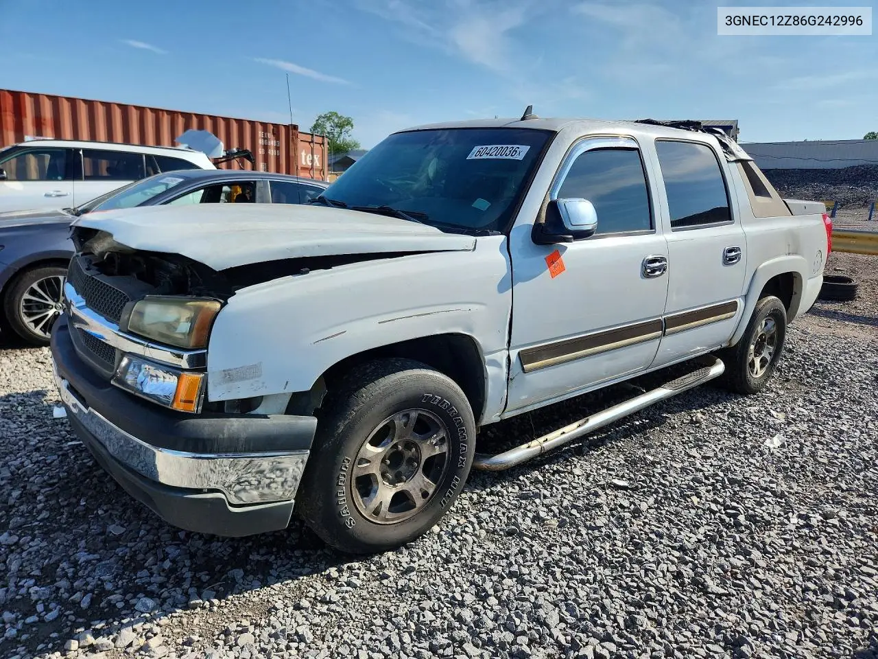 2006 Chevrolet Avalanche C1500 VIN: 3GNEC12Z86G242996 Lot: 60420036