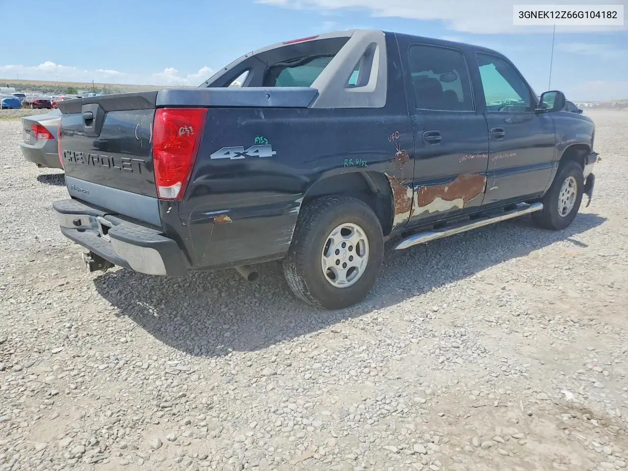 2006 Chevrolet Avalanche K1500 VIN: 3GNEK12Z66G104182 Lot: 61350996