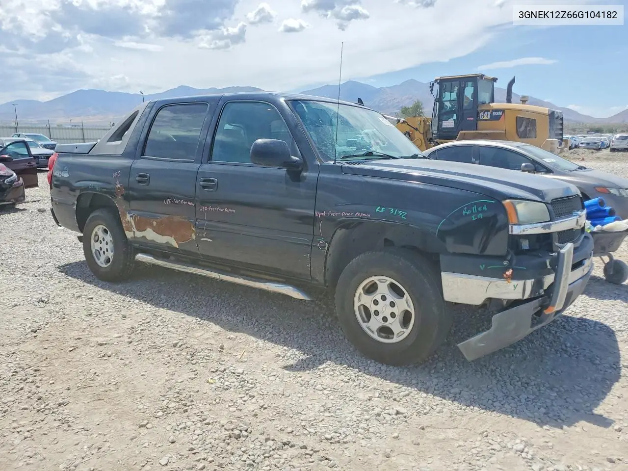 2006 Chevrolet Avalanche K1500 VIN: 3GNEK12Z66G104182 Lot: 61350996