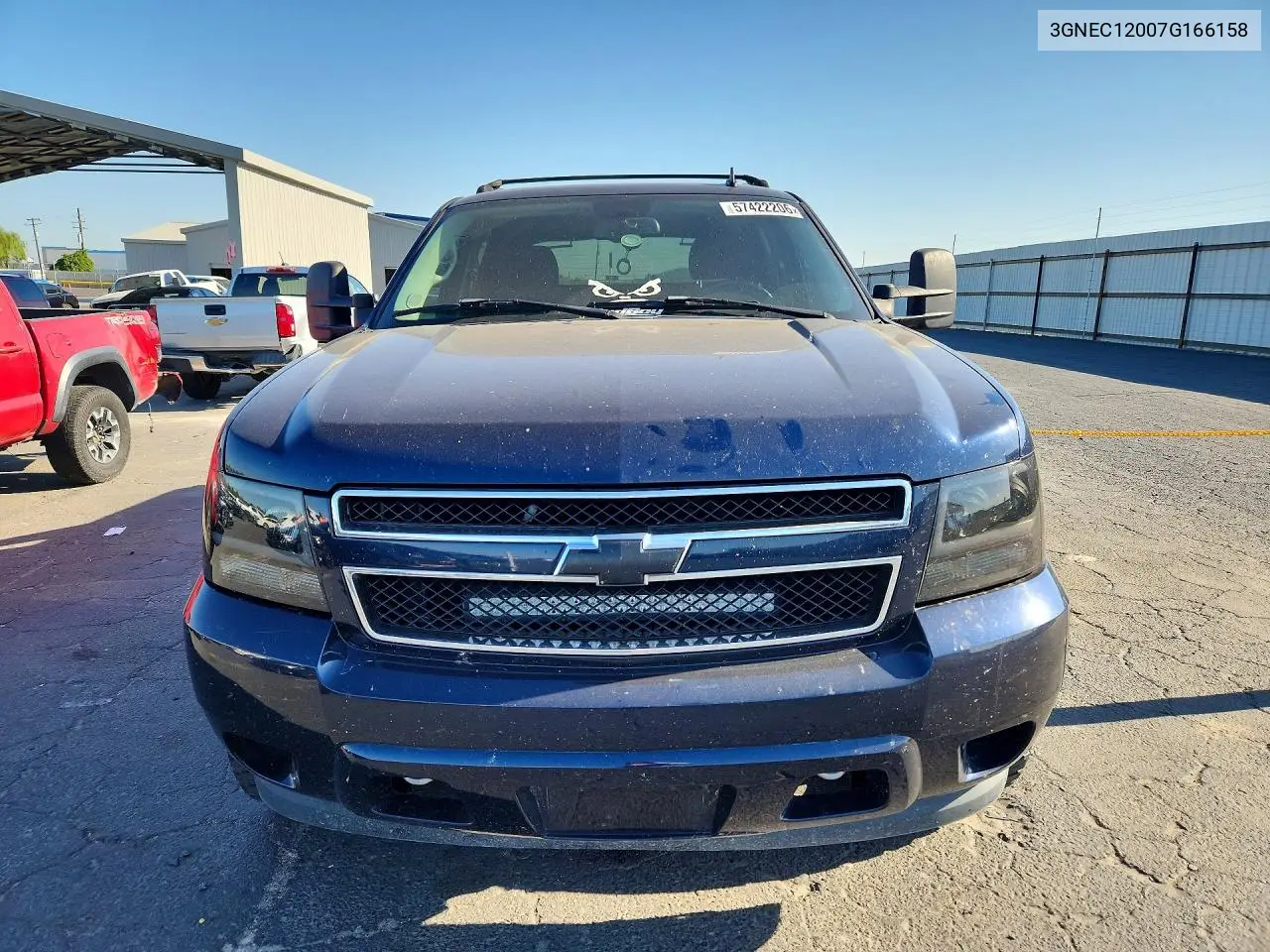 2007 Chevrolet Avalanche C1500 VIN: 3GNEC12007G166158 Lot: 57422206