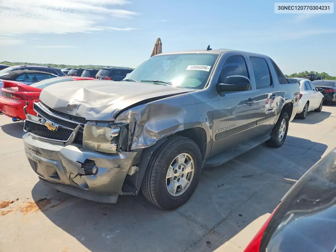 2007 Chevrolet Avalanche C1500 VIN: 3GNEC12077G304231 Lot: 59066096