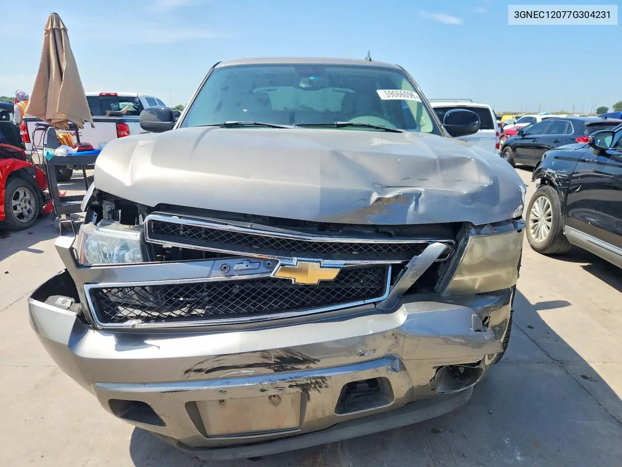 2007 Chevrolet Avalanche C1500 VIN: 3GNEC12077G304231 Lot: 59066096