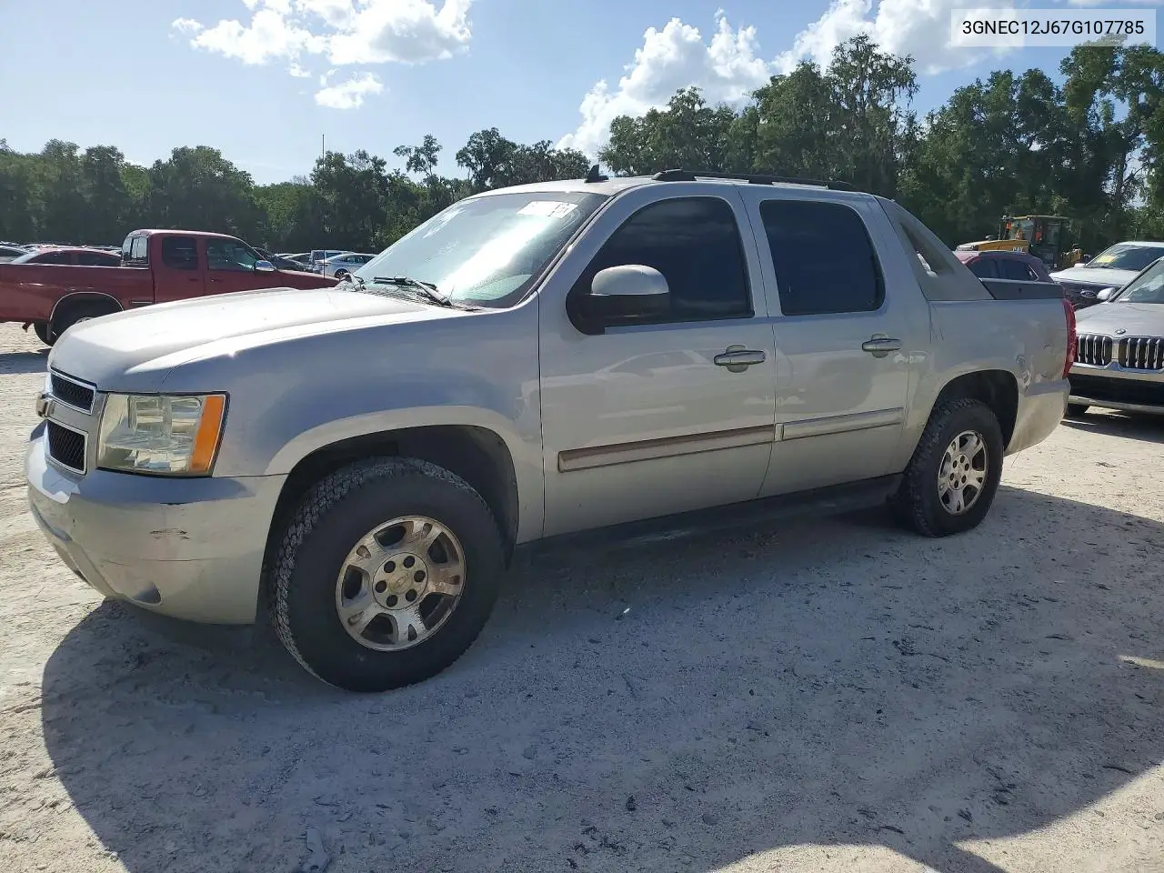 2007 Chevrolet Avalanche C1500 VIN: 3GNEC12J67G107785 Lot: 61288086