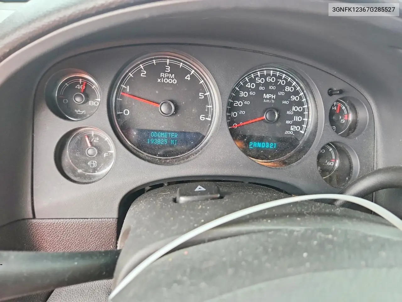 2007 Chevrolet Avalanche K1500 VIN: 3GNFK12367G285527 Lot: 61366056