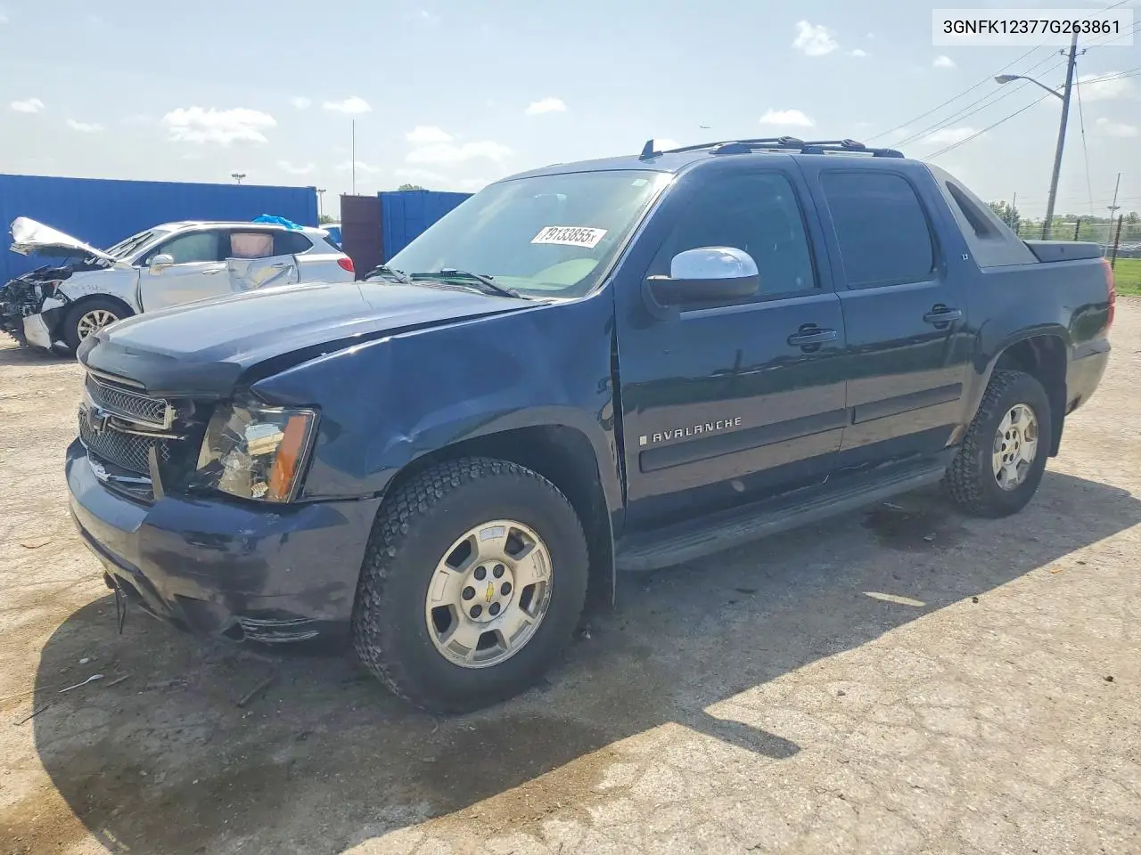 2007 Chevrolet Avalanche K1500 VIN: 3GNFK12377G263861 Lot: 79133855